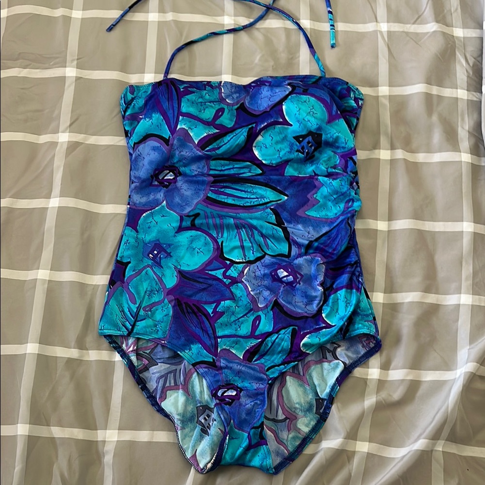 Floral Blue Swimwear